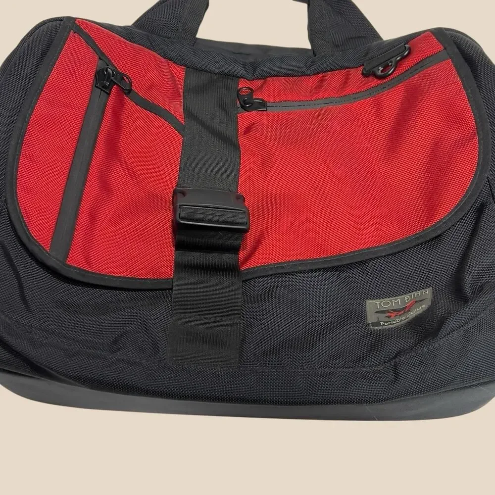 Tom Bihn Zephyr Travel Bag One Size Black Red Shoulder Messenger- NO STRAP